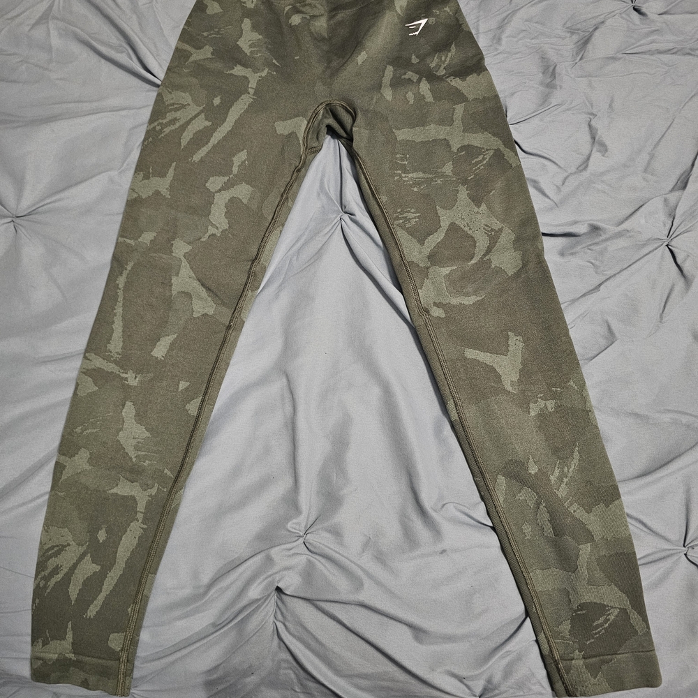 Gymshark Olive Camouflage Leggings